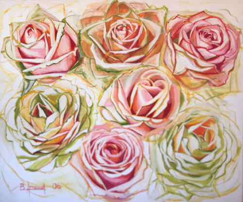 Rose 4 von Bernadette Arnaud, Malerei kaufen auf Singulart
