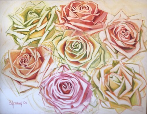 Rose 5 von Bernadette Arnaud, Malerei kaufen auf Singulart