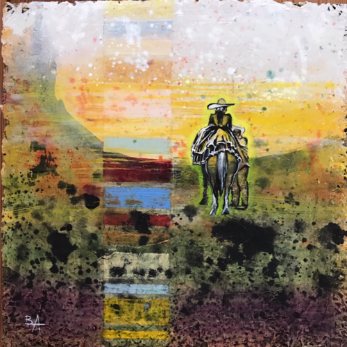 Fresque Mexico van Bernadette Arnaud, Schilderij te koop op Singulart