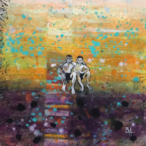 Fresque  BROTHERS von Bernadette Arnaud, Malerei kaufen auf Singulart