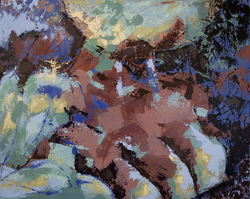 Le Poulet van Barbara Skiba-Poniatowski, Schilderij te koop op Singulart
