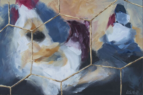 Oops, There Goes a Chicken von Barbara Skiba-Poniatowski, Malerei kaufen auf Singulart