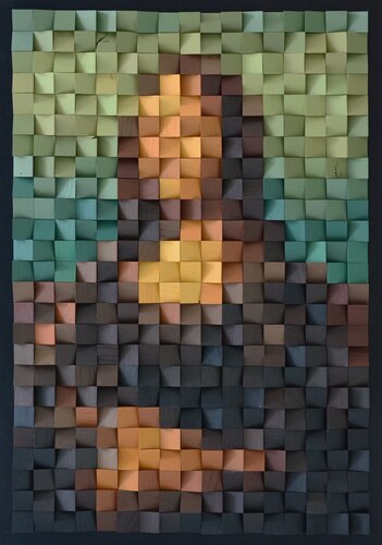 Wooden Art "Mona Lisa" von Nadia Eremina (pix-n-art), Malerei kaufen auf Singulart
