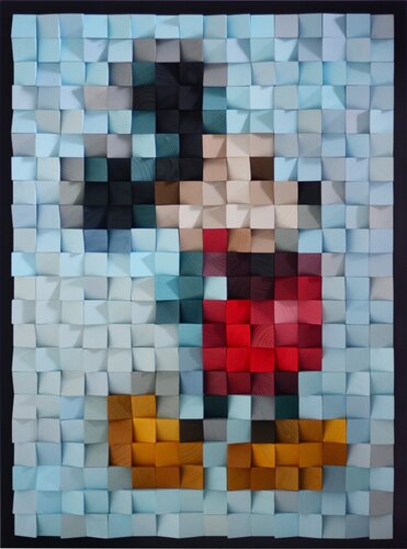 Wooden Art "Mickey Mouse” von Nadia Eremina (pix-n-art), Andere Medien kaufen auf Singulart
