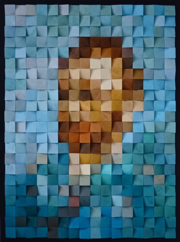 Wooden Art "Van Gogh's self-portrait" von Nadia Eremina (pix-n-art), Malerei kaufen auf Singulart