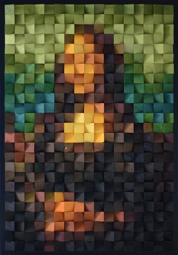 Wooden Art "Mona Lisa" von Nadia Eremina (pix-n-art), Malerei kaufen auf Singulart