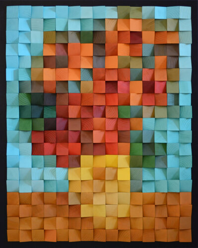 Wooden Art "Sunflowers" von Nadia Eremina (pix-n-art), Malerei kaufen auf Singulart