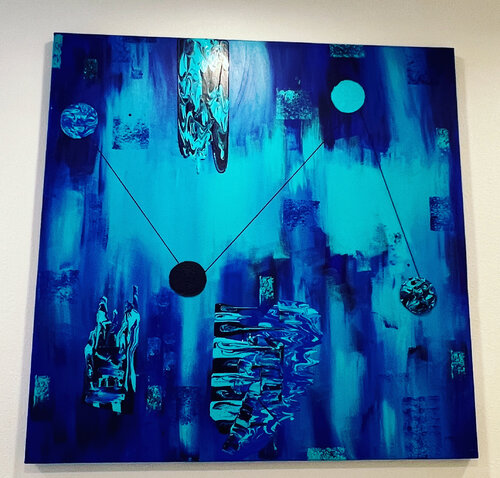 Cosmic Travel van Monique Kennedy, Schilderij te koop op Singulart