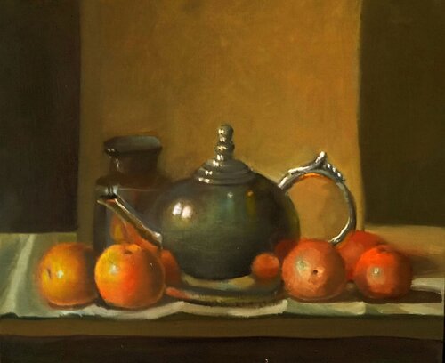 Naturaleza con naranjas van Fabián Sabbadin, Schilderij te koop op Singulart