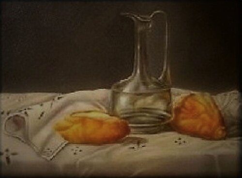 Pan y cristal von Fabián Sabbadin, Malerei kaufen auf Singulart