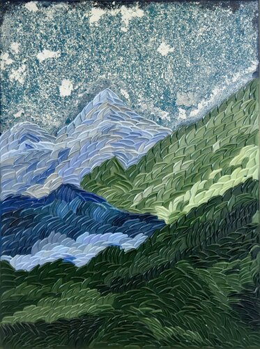 Bucolic Slopes de Gaya Chandrasekaran, Pintura a la venta en Singulart