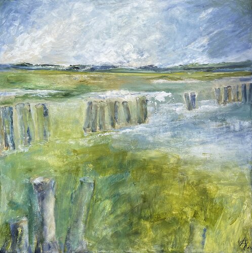 Stillstand - „Tand, Tand ist das Gebilde von Menschenhand“ Theodor Fontane van Andrea Grube, Schilderij te koop op Singulart