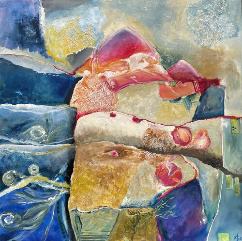 Elbsandstein Sedimente von Andrea Grube, Malerei kaufen auf Singulart