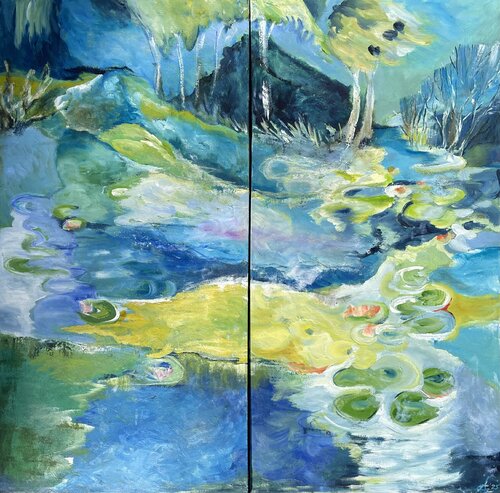 Flowing Summertime de Andrea Grube, Pintura a la venta en Singulart