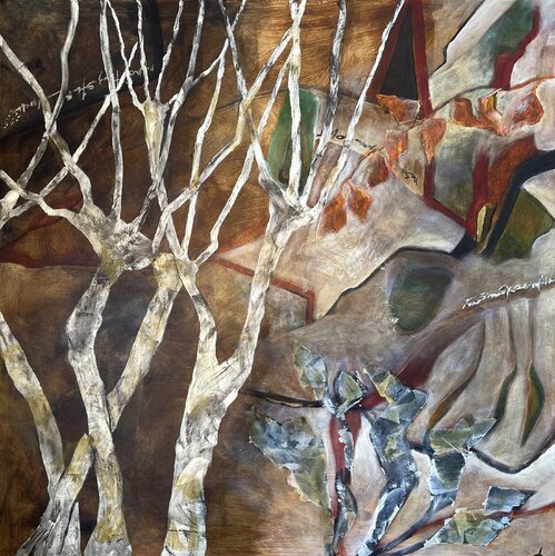 Winter kommt in den Garten de Andrea Grube, Pintura a la venta en Singulart