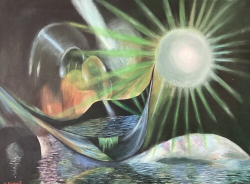 Glow of the pearl di Iryna Budai, Pittura in vendita su Singulart