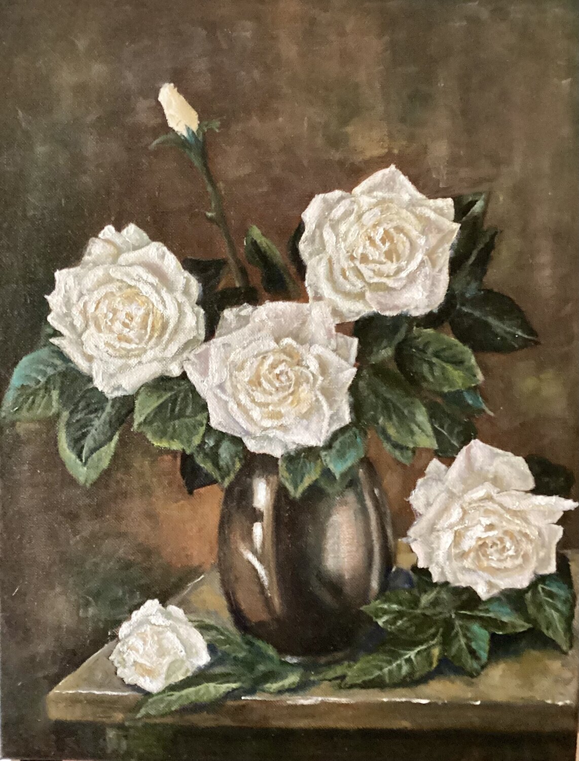 Roses in ceramic jug Iryna Budai