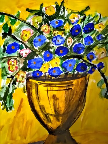 Forget - me - not. von Julia Zabrocka, Malerei kaufen auf Singulart