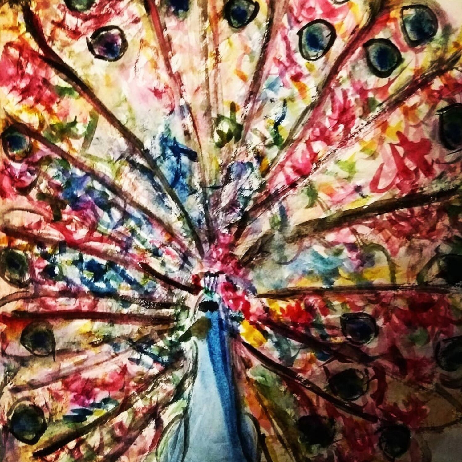 Pawie pióra. Julia Zabrocka Pintura original en venta