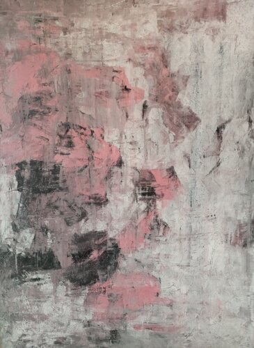 Bouquet de roses au vase noir van Erwin STEINBACH, Schilderij te koop op Singulart
