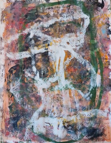 Le marcheur, 2003 par Erwin STEINBACH, Œuvre sur papier en vente sur Singulart