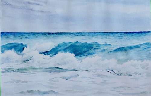 Sea Waves di Qingzhu Lin, Pittura in vendita su Singulart