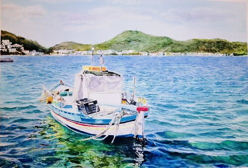Calm Harbor von Qingzhu Lin, Malerei kaufen auf Singulart