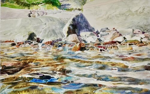 Reverside di Qingzhu Lin, Pittura in vendita su Singulart