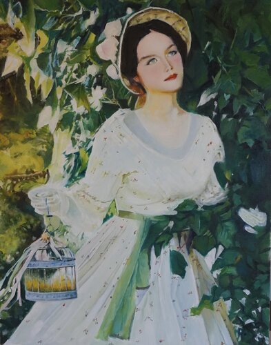 Elegance Lady -2 by Qingzhu Lin, Painting for Sale on Singulart