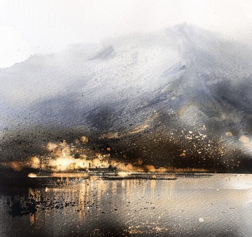 Akureyri Night IV by Vicente García Fuentes RI, 회화 for Sale on Singulart