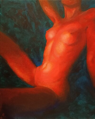 Red nude di Ljuba Ananina, Pittura in vendita su Singulart