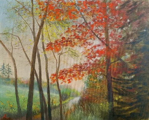 A warm November day in Vysočina by Ljuba Ananina, Painting for Sale on Singulart