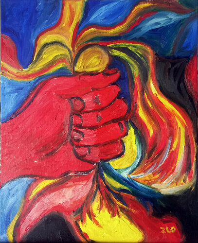 la mano izquierda par Lamar Fría, Peinture en vente sur Singulart