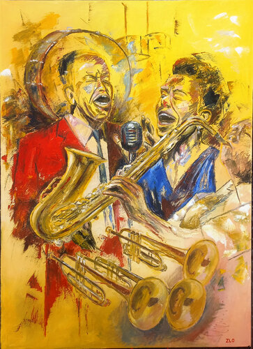 La música by Lamar Fría, Painting for Sale on Singulart