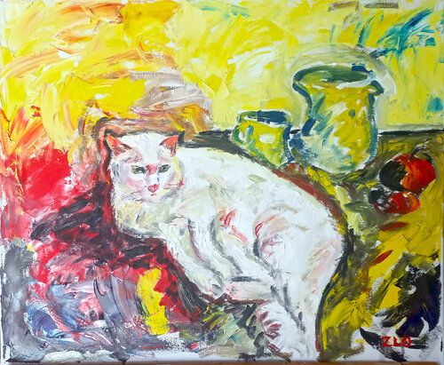 La gata par Lamar Fría, Peinture en vente sur Singulart