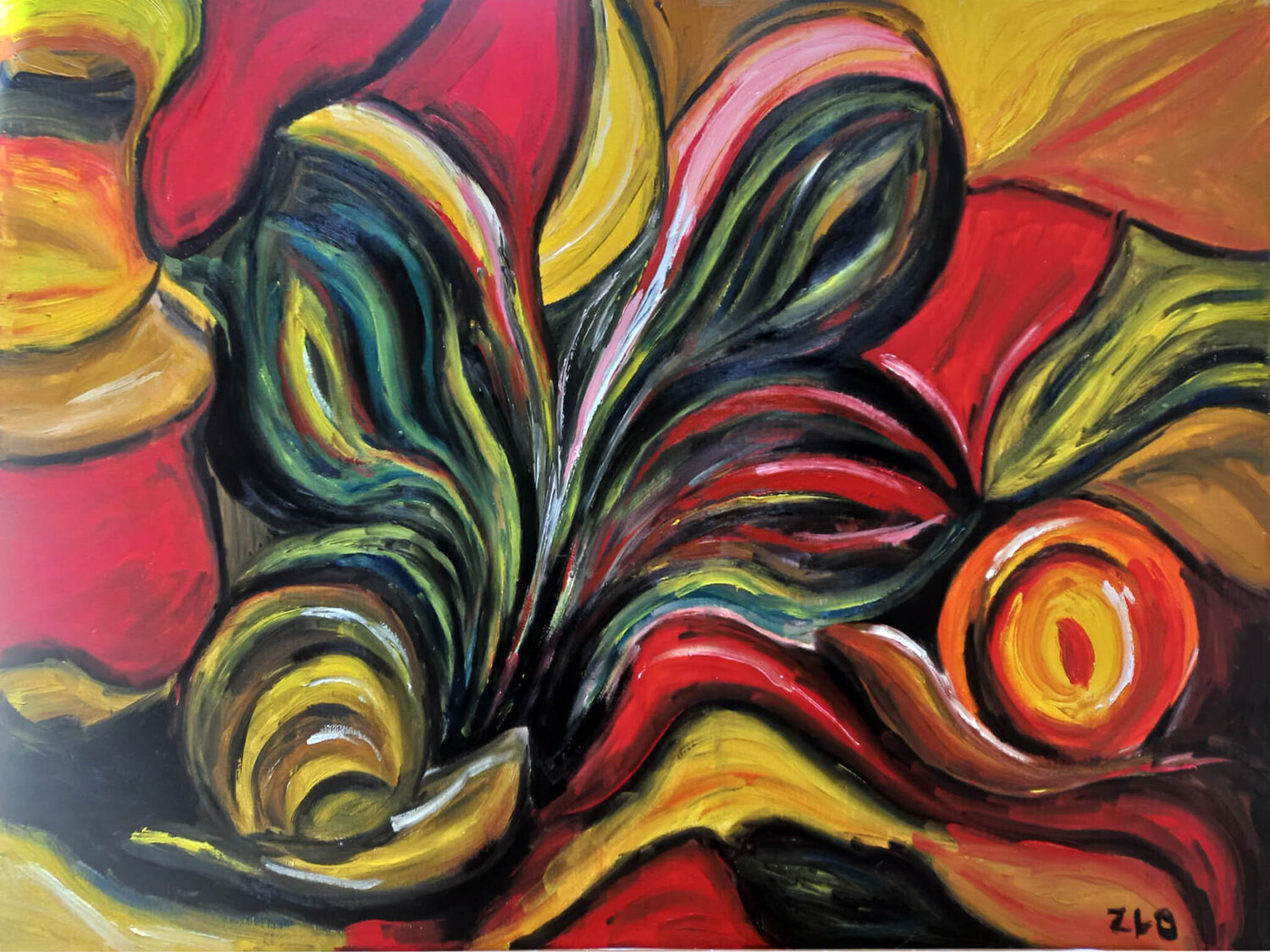 La flor Lamar Fría Pintura original en venta