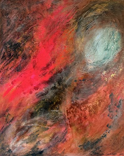 Dive deep into the mysteries van Carita Laukkonen, Schilderij te koop op Singulart