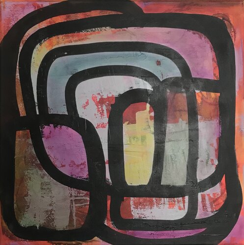 Thinking in Squares II by Wiebke Loosen, Painting for Sale on Singulart