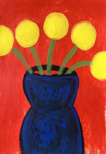 EINE VASE by Aline Zentsch, Painting for Sale on Singulart