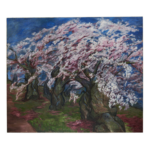 Flowering trees in Central Park van Elena Baltser, Schilderij te koop op Singulart