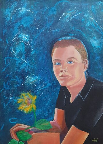 At the Van Gogh exhibition. by Galyna Antonenko, Work on Paper for Sale on Singulart