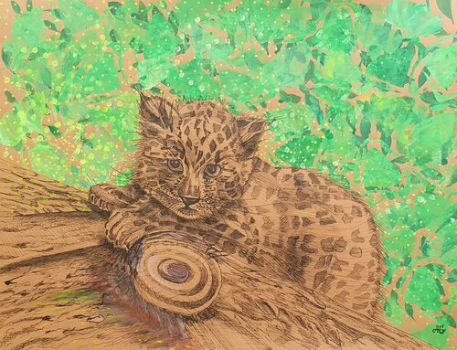 Spotted Branch Guardian. van Galyna Antonenko, Werk op papier te koop op Singulart