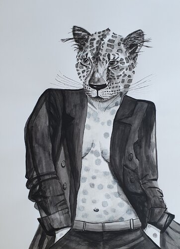 Wild Grace in  Black. von Galyna Antonenko, Werk auf Papier kaufen auf Singulart