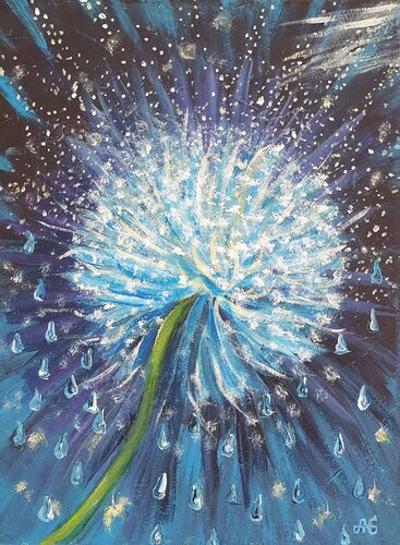 Dandelion in the Rein. van Galyna Antonenko, Schilderij te koop op Singulart