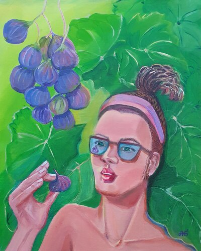 Fig, Sun and Me.. by Galyna Antonenko, Painting for Sale on Singulart