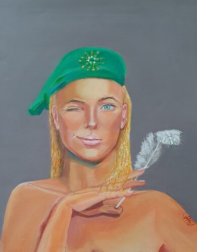 She know the secret of the Wind. di Galyna Antonenko, Pittura in vendita su Singulart