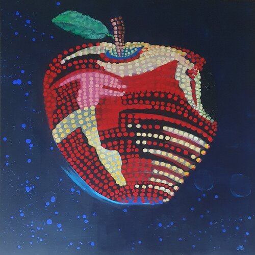 Apple in the Universe. von Galyna Antonenko, Malerei kaufen auf Singulart