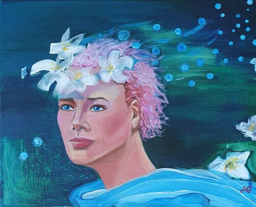 Girl of the Future. di Galyna Antonenko, Pittura in vendita su Singulart