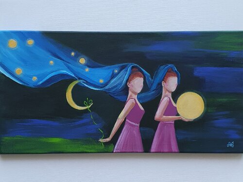 Night and Day. von Galyna Antonenko, Malerei kaufen auf Singulart