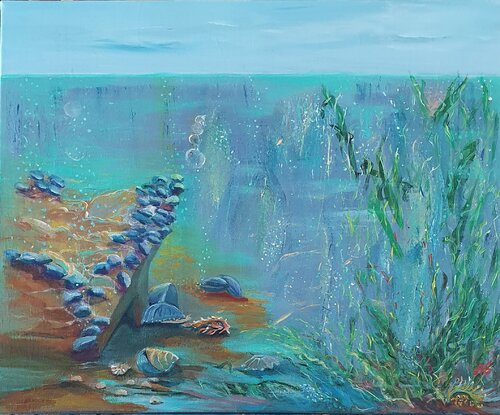 Seaweed Garden. de Galyna Antonenko, Pintura a la venta en Singulart